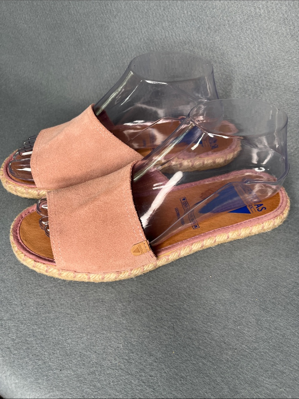 Pink Suede Verbenas "Carmen" Espadrille Slip on Sandals